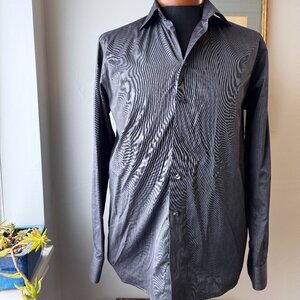 Eton Gray Dress Shirt Contemporary Fit sz 39